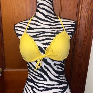 Sand Castle yellow bikini top size medium